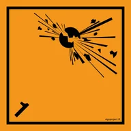 Systemy ekspozycyjne i znaki informacyjne - MB001 MATERIAŁY I PRZEDMIOTY WYBUCHOWE KLASA 1, FN - FOLIA SAMOPRZYLEPNA; (250X250MM) - miniaturka - grafika 1