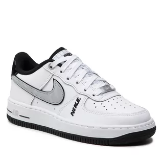 Buty dla chłopców - Buty Nike - Air Force 1 LV8 Gs White/White/Black/Wolf Grey - grafika 1