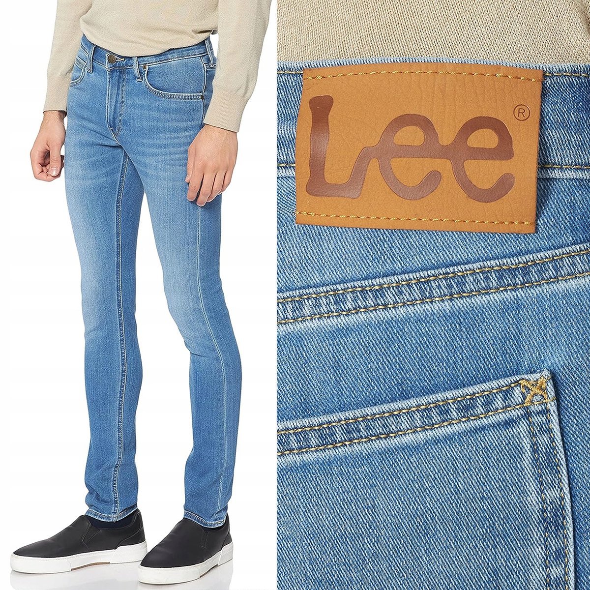 Lee LUKE SLIM LightRay ORGANIC DżINS mocno zwężane spodnie jeansowe W33 L32