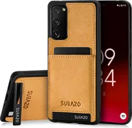 Etui i futerały do telefonów - SURAZO Premium skórzane etui na telefon Samsung Galaxy S20 FE 5G - odporne na wstrząsy skórzane etui na telefon komórkowy z funkcją podstawki Zderzak ochronny Camel - miniaturka - grafika 1