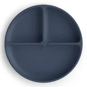 Miseczki i talerzyki dla dzieci - Trójdzielny talerz silikonowy z przyssawką NAVI, BabySteps - miniaturka - grafika 1