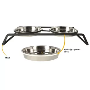 DINGO-zestaw metalowy dla kota-2x280 ml - Miski dla psów - miniaturka - grafika 2