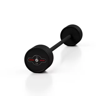 Marbo Sport Sztanga gumowana prosta 40 kg czarny mat - - Sztangi - miniaturka - grafika 1