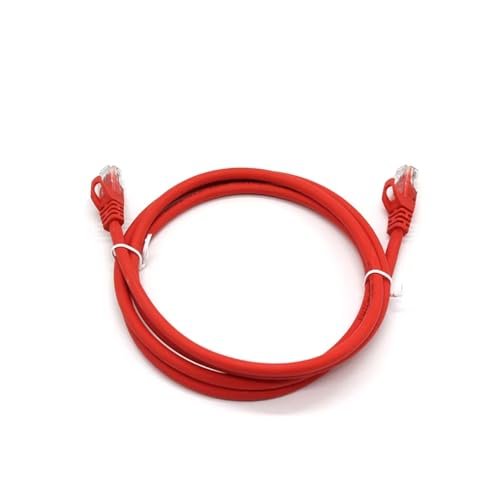 Kabel sieciowy Monkey Ladder RJ45 LSZH Cat.6A UTP, AWG24, 100% miedziany, wolny od halogenów, Czerwony, 2m