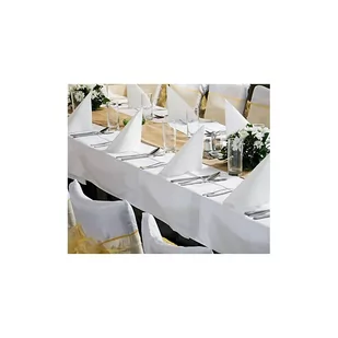 Party Deco Obrus biały 180 x 300 cm 1 szt OBRU3 - Dekoracje i nakrycia stołu na imprezę - miniaturka - grafika 1