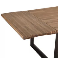 Stoły - Ibbe Design Prostokątny Blat Stolu z Naturalną Krawędzią Mallorca na Wydłużenie Stołu Mallroca, Brązowy, Drewno (Akacja), Metal, Drewniany Stół Kuch.. - miniaturka - grafika 1
