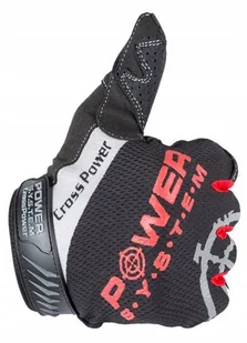 POWERSYSTEM POWER-SYSTEM RĘKAWICZKI CROSS POWER-BLACK-M 2860BK-3 - Rękawice do ćwiczeń - miniaturka - grafika 1