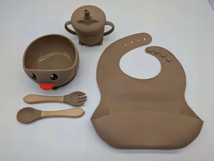 BABY BOX miseczka śliniak kubek sztućce KARMIENIE BLW PREZENT DZIECKO - Miseczki i talerzyki dla dzieci - miniaturka - grafika 1