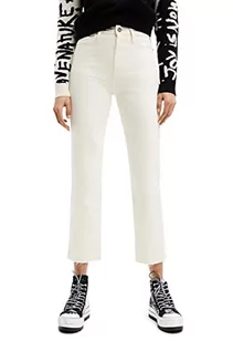 Spodnie damskie - Desigual jeansy damskie, Weiß, 34 - grafika 1