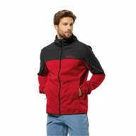 Kurtki i kamizelki sportowe męskie - Męska kurtka softshellowa Jack Wolfskin FELDBERG HOODY M red glow - S - miniaturka - grafika 1