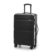 Walizki - WITTCHEN COMODO Line walizka z tworzywa ABS, uchwyt teleskopowy TSA, zamek TSA, 4 podwójne koła, czarny, Mittlerer koffer, Średnia walizka - miniaturka - grafika 1