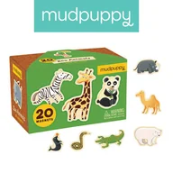 Klocki - Mudpuppy, magnesy Zwierzęta z zoo, zestaw - miniaturka - grafika 1