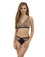 Biustonosze - Biustonosz Model 2513 (kolor beżowo-czarny, rozmiar 70D) - miniaturka - grafika 1