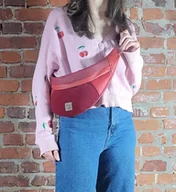 Nerki - Nerka Haru czerwona ekoskóra mix vegan - miniaturka - grafika 1