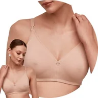 Biustonosze ciążowe - Biustonosz Alles Mama Easy M beżowy 90F - miniaturka - grafika 1