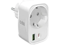 Ładowarki do telefonów - Ładowarka sieciowa z gniazdem SBS 20W USB-A USB-C Biały - miniaturka - grafika 1
