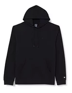 Bluzy męskie - Champion Męska bluza z kapturem Legacy American Classics Heavy Power blend Terry małe logo z kapturem, czarny odcień w odcieniu, XXL - miniaturka - grafika 1