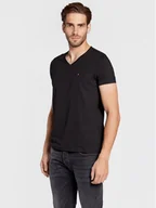 Koszulki męskie - Tommy Hilfiger T-Shirt Core Stretch MW0MW27540 Czarny Slim Fit - miniaturka - grafika 1