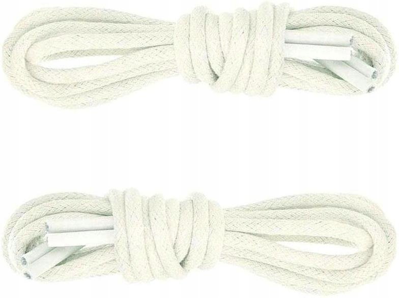 BIAŁE Okrągłe Sznurówki do Adidasów butów Trekkingowych Sznurowadła 200 cm