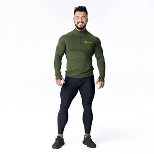 Koszulki sportowe męskie - Męska koszulka techniczna Olimp – Men Functional Zip Longsleeve-3XL - grafika 1