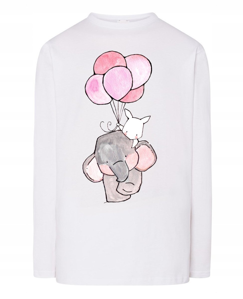 Walentynki Longsleeve męski Słonik Balony r.L