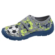 Kapcie damskie - Fischer Chłopięce kapcie Danny, szary/niebieski, 25 EU - miniaturka - grafika 1