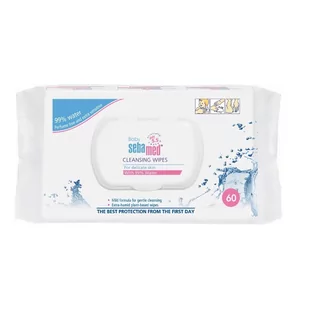 Sebamed, Baby Cleansing Wipes, Chusteczki Oczyszczające Dla Dzieci, 60szt. - Chusteczki nawilżane - miniaturka - grafika 1