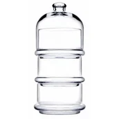 Tace i patery - Pojemnik / Słój szklany 3 poziomowy Villa Patisserie 26,1 cm PASABAHCE - miniaturka - grafika 1