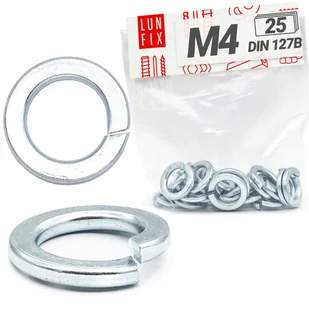 M4 podkładka sprężynowa sprężysta DIN 127 płaska podkładki 25szt. - Śruby i nakrętki M4 podkładka sprężynowa sprężysta DIN 127 płaska podkładki 25szt. - Śruby i nakrętki - miniaturka - grafika 1