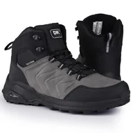 Odzież trekkingowa męska - Buty męskie zimowe wysokie trekkingowe DK EXEC GREY BLACK - miniaturka - grafika 1