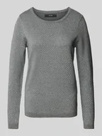 Swetry damskie - Sweter z dzianiny o kroju regular fit z efektowną przędzą model ‘CARE SHINE’ - miniaturka - grafika 1