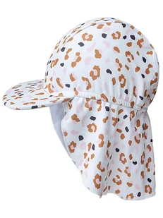Swim Essentials Czapka "Leopard" w kolorze błekitno-jasnobrązowym z ochroną karku - Czapeczki dla niemowląt - miniaturka - grafika 1