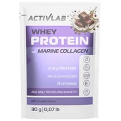 Odżywki białkowe - ActivLab Pharma Whey Protein with Marine Collagen, białko, smak mleczna czekolada, 30 g - miniaturka - grafika 1