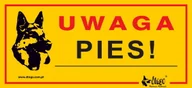 Smycze dla psów - Dingo Tabliczka Ostrzegawcza "Uwaga Pies!" - miniaturka - grafika 1