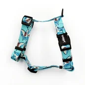 Szelki dla psów - Małe Szelki Shark dla Psa, Typ Guard, dla mniejszych psów i szczeniaków, szerokość taśmy 2 cm, czarne dodatki-S/M - miniaturka - grafika 1