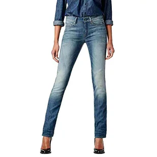 G-STAR RAW Jeansy damskie 3301 Contour High Waist Straight, niebieski (Medium Aged 7802-071), 26W x 30L - Spodnie damskie - miniaturka - grafika 1