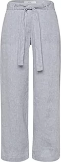 Spodnie damskie - BRAX Damskie spodnie w stylu Maine S skrócone lniane spodnie, szary melanż, 40W / 30L - grafika 1