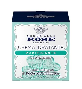 Acqua alle Rose, Oczyszczający nawilżający krem do twarzy z aktywnymi środkami ściągającymi róży Multiflora i niacynamid, idealny do skóry mieszanej lub tłustej, pomaga zwalczać tłustość i - Kremy do twarzy - miniaturka - grafika 1