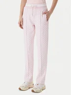 Spodnie sportowe damskie - Guess Spodnie dresowe V5YB20 KB212 Różowy Regular Fit - miniaturka - grafika 1