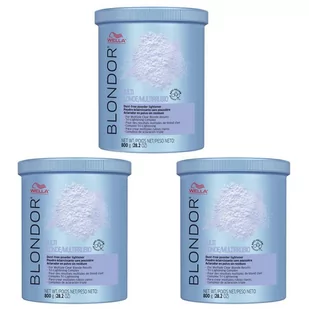 Wella Blondor Multi Blond Powder, Zestaw do włosów: rozjaśniacz w proszku, 3x800g - Zestawy kosmetyków damskich - miniaturka - grafika 1