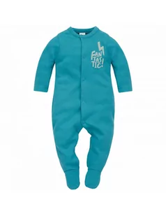 Pinokio Pajac niemowlęcy bawełniany Orange Flip turkus, Rozmiar: 56 - Pajacyki dla niemowląt - miniaturka - grafika 1