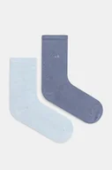 Skarpetki damskie - Calvin Klein skarpetki 2-pack damskie kolor niebieski 701230656 - miniaturka - grafika 1