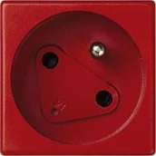 Gniazdka elektryczne - Kontakt-Simon Gniazdo K45 DATA z kluczem, z uziemieniem 16A/230V~, szybkozłączki, czerwony - miniaturka - grafika 1