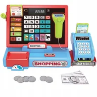 Zabawy w naśladowanie dorosłych - 2 x DUŻA KASA FISKALNA Sklepowa DLA DZIECI KALKULATOR Skaner DŹWIĘK MATADI - miniaturka - grafika 1