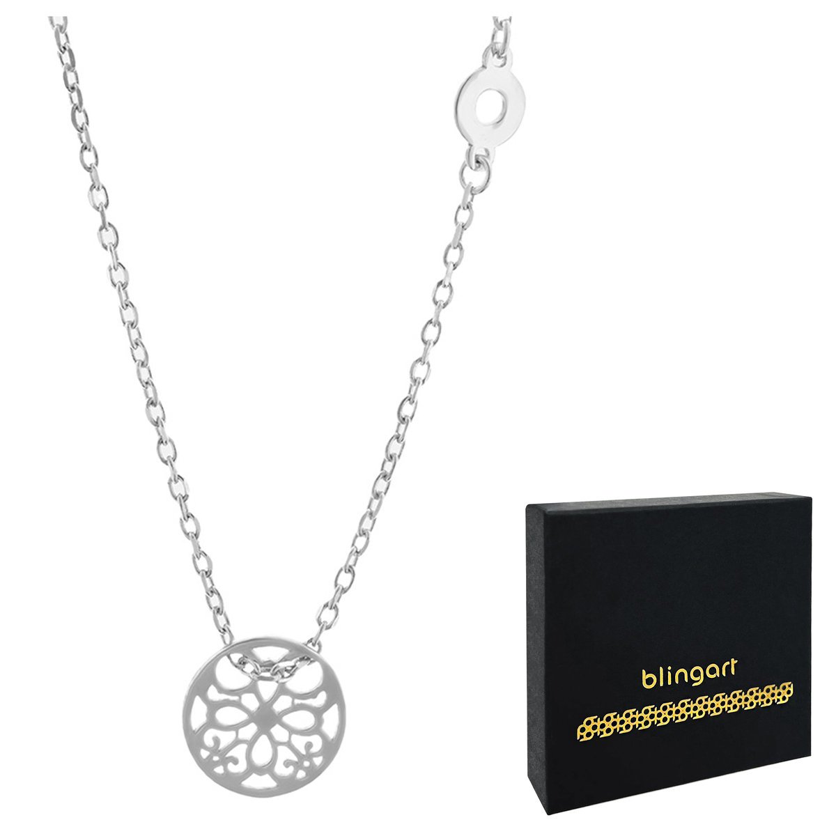 Łańcuszek celebrytka damska AŻUROWE KOŁO