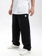 Dresy męskie - SPODNIE DRESOWE BAGGY Męskie Szerokie Bawełniane Czarne Marvel PUNISHER L - miniaturka - grafika 1