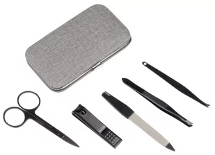 Zestaw do manicure PRETTY IN BLACK, szary - Zestawy do manicure i pedicure - miniaturka - grafika 1
