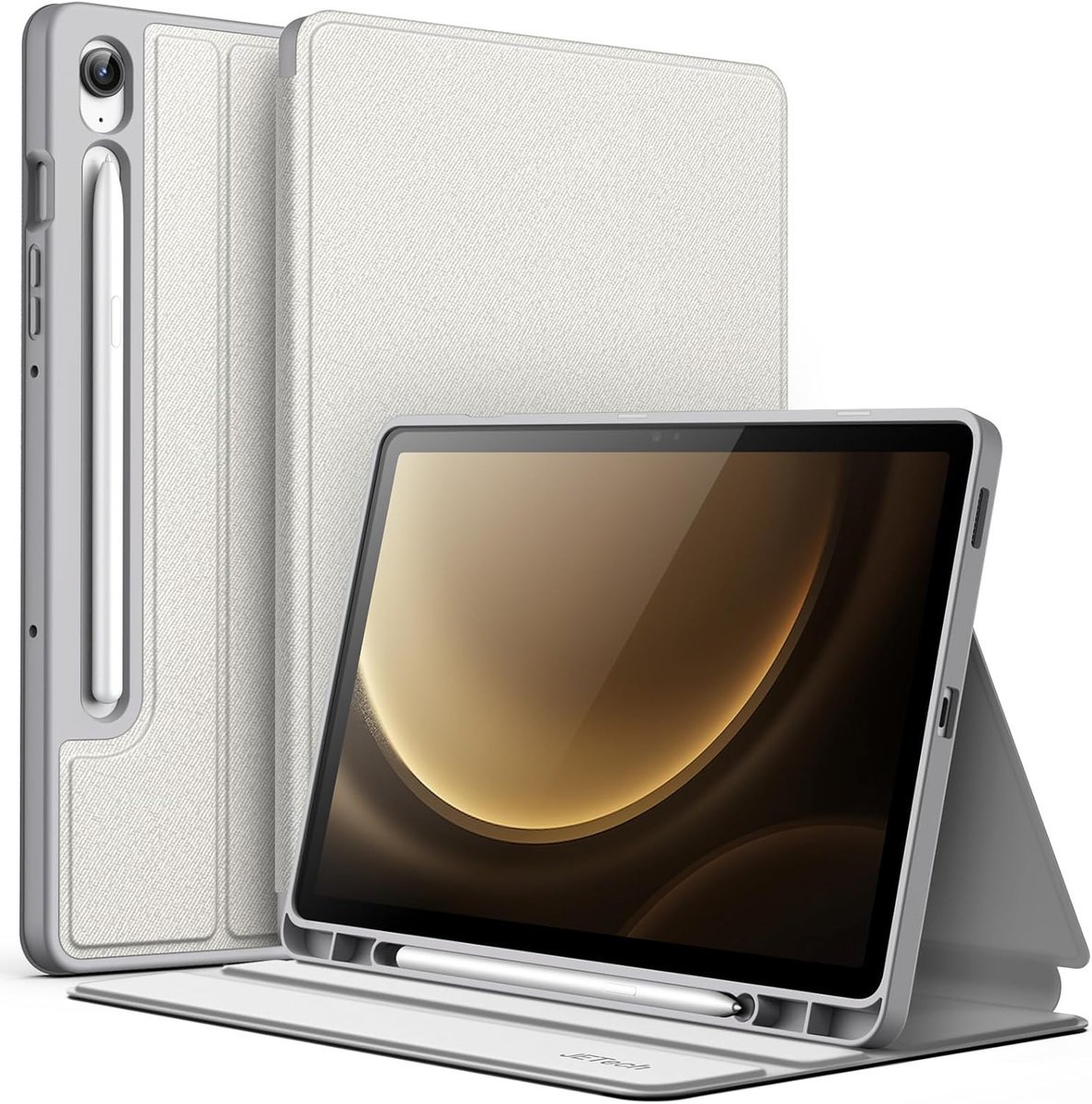 JETech Etui dla Samsung Galaxy Tab S10 Lite / S10 FE / S9 FE 10,9 Cala z S Pen Uchwytem, Slim Folio Stojak Ochronny Tabletu Case, Wiele Kąta Widzeni..