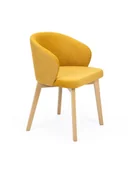 Krzesła - Krzesło Flavio 5 Dąb Artisan 135 / 732 Portland Mostaza / 735 Megan 356 - miniaturka - grafika 1