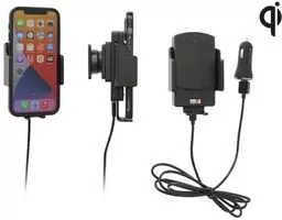 Profesjonalny regulowany szybko ładujący uchwyt indukcyjny do smartfonów bez futerału oraz w futerale lub etui o wymiarach: 61-83 mm (szer.), 6-11 (grubość) - Uchwyty samochodowe do telefonów - miniaturka - grafika 1